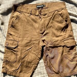 Sovereign State Men's Cargo Shorts Size M 32 Khaki Tactical Pockets Knee Length